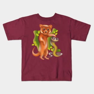 mongoose and cobra friendship Kids T-Shirt